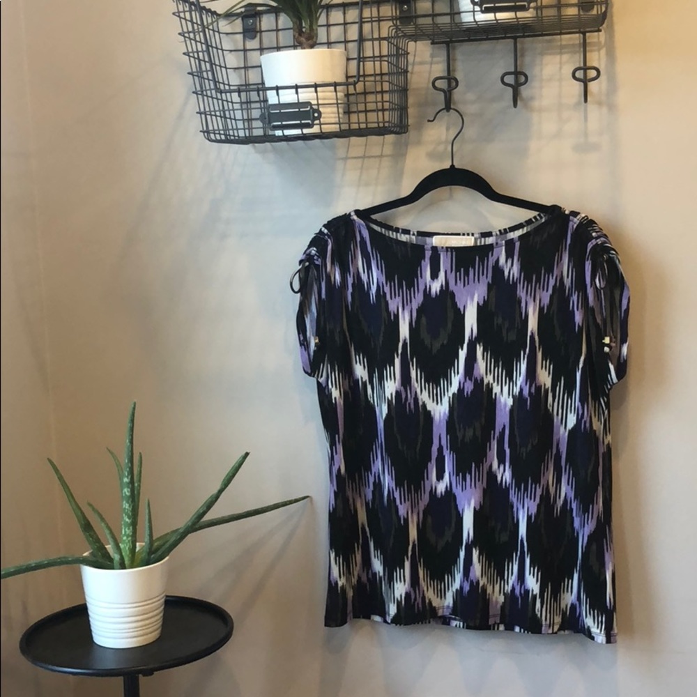 Michael by Michael Kors Stretch Patterned Blouse